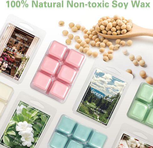 Scented Wax Melts, Soy Wax Cubes for Wax Warmer, Wax Melts Wax Cubes, 6 x2.5oz, Coconut Vanilla, Pineapple, Lemon, Lavender, Mango, Mint in Saudi Arabia