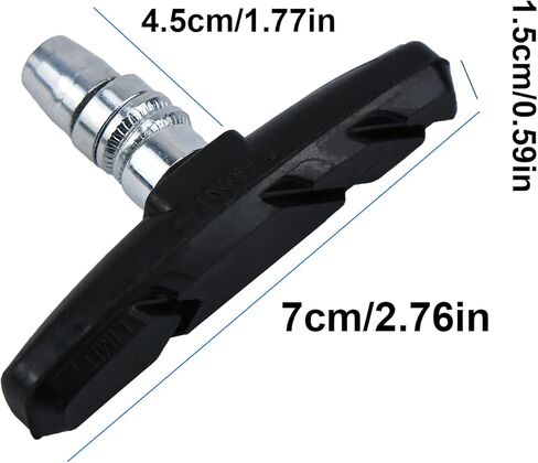 زوجان من وسادات فرامل الدراجة، مجموعة وسادات فرامل على شكل حرف V للدراجة مقاس 70 مم، وسادات فرامل على شكل حرف V من المطاط للدراجات MTB، وسادات فرامل الدراجة الجبلية، لا تصدر ضوضاء ولا تنزلق in Kuwait