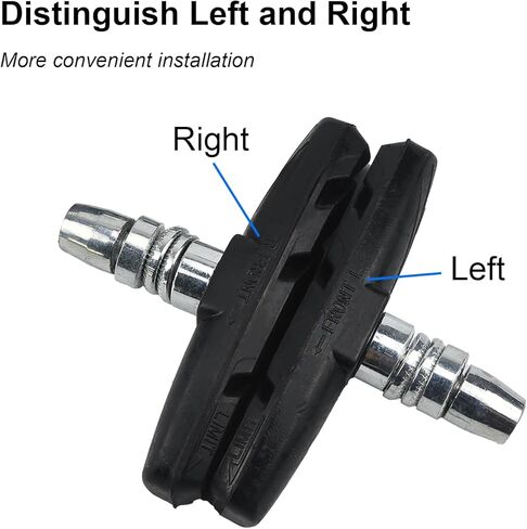 زوجان من وسادات فرامل الدراجة، مجموعة وسادات فرامل على شكل حرف V للدراجة مقاس 70 مم، وسادات فرامل على شكل حرف V من المطاط للدراجات MTB، وسادات فرامل الدراجة الجبلية، لا تصدر ضوضاء ولا تنزلق in Kuwait