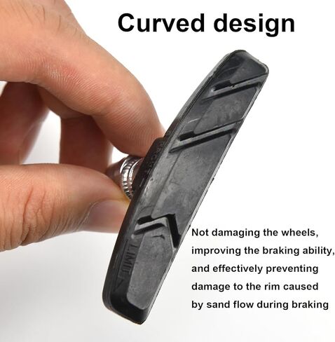 زوجان من وسادات فرامل الدراجة، مجموعة وسادات فرامل على شكل حرف V للدراجة مقاس 70 مم، وسادات فرامل على شكل حرف V من المطاط للدراجات MTB، وسادات فرامل الدراجة الجبلية، لا تصدر ضوضاء ولا تنزلق in Kuwait