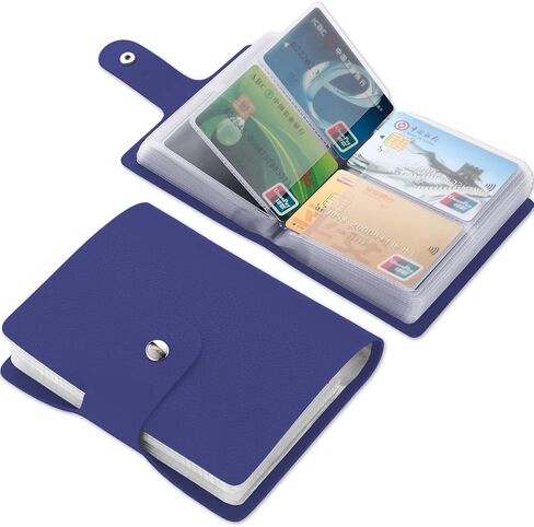 Leather Credit Card Holder, Business Card Organizer with 60 Card Slots, RFID Blocking Card Case for Storing and Preventing Credit Card or Business Card Loss (Black) in Kuwait