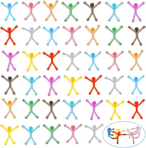 40 Pcs Humanoid Magnetic Toys Colorful Fridge Magnets Men, Mini Flexible Humanoid Colorful Magnetic Toy, Cute Magnets Fridge for Adults, Flexible Fridge Magnets for Boys Girls Gifts in Saudi Arabia