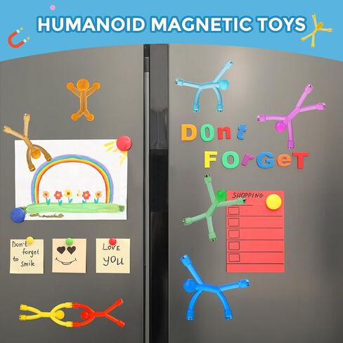 40 Pcs Humanoid Magnetic Toys Colorful Fridge Magnets Men, Mini Flexible Humanoid Colorful Magnetic Toy, Cute Magnets Fridge for Adults, Flexible Fridge Magnets for Boys Girls Gifts in Saudi Arabia