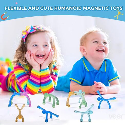 40 Pcs Humanoid Magnetic Toys Colorful Fridge Magnets Men, Mini Flexible Humanoid Colorful Magnetic Toy, Cute Magnets Fridge for Adults, Flexible Fridge Magnets for Boys Girls Gifts in Saudi Arabia