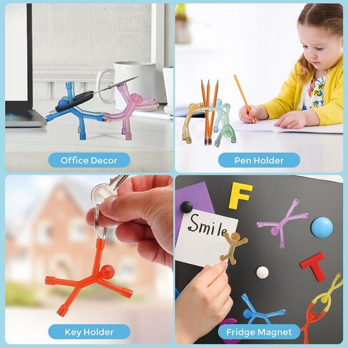 40 Pcs Humanoid Magnetic Toys Colorful Fridge Magnets Men, Mini Flexible Humanoid Colorful Magnetic Toy, Cute Magnets Fridge for Adults, Flexible Fridge Magnets for Boys Girls Gifts in Saudi Arabia
