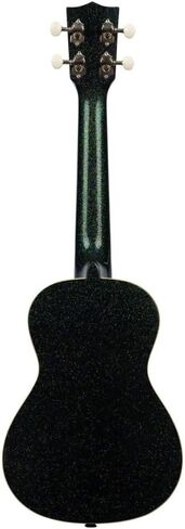 Kala Concert Ukulele Galaxy Black Sparkle Ukulele Bundle with Kala Klipz Tuner in Blue and Liquid Audio Instrument Polishing Cloth - Kala KA-SPRK-BLACK Model in Saudi Arabia