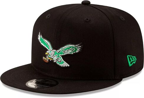 New Era NFL 9FIFTY Adjustable mens Snapback Hat Cap One Size Fits All (Philadelphia Eagles Historic Logo) in Saudi Arabia