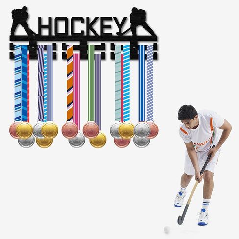 CREATCABIN Wood Triathlon Medal Holder Sport Medal Hanger Display Swim Bike Run Medal Rack Wall Rack Mounted Over 30 Medals Awards Ribbon Stand Running for Competition Athletes Medalist 15.7x4.5 Inch in Saudi Arabia