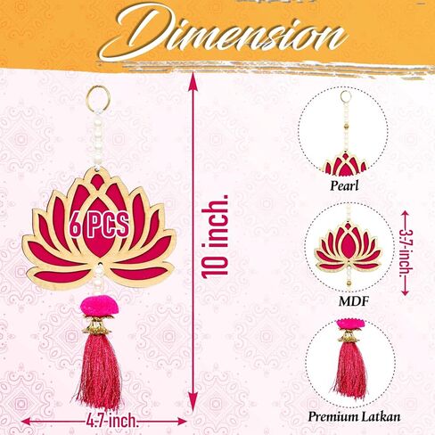 Lotus Hangings Garlands Floral Wall Hangings for Temple Decor Pooja Room Decoration Items Back Dropper Showpiece for Home Decor in Kuwait