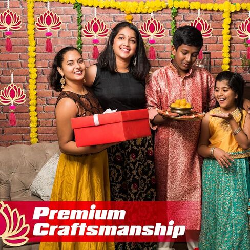 Lotus Hangings Garlands Floral Wall Hangings for Temple Decor Pooja Room Decoration Items Back Dropper Showpiece for Home Decor in Kuwait