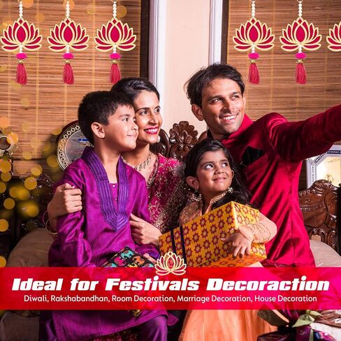 Lotus Hangings Garlands Floral Wall Hangings for Temple Decor Pooja Room Decoration Items Back Dropper Showpiece for Home Decor in Kuwait