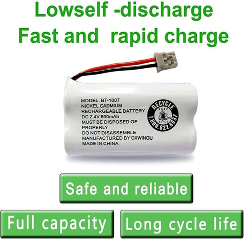 بطارية BBTY0651101 متوافقة مع Uniden BT1007 BT-1007 BT904 BT-904 BT1015 BBTY0460001 BBTY0510001 BBTY0624001 BBTY0700001 HHR-P506، HHR-P506A هاتف لاسلكي (حزمة من 4) in Kuwait