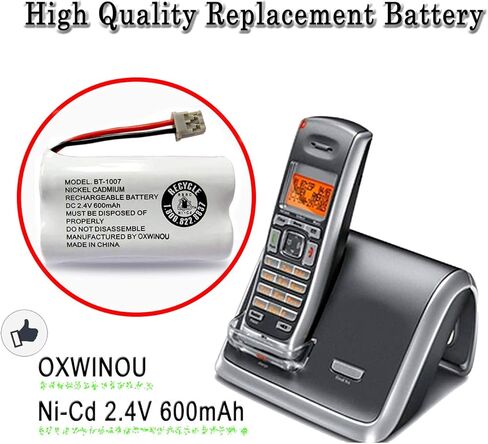 بطارية BBTY0651101 متوافقة مع Uniden BT1007 BT-1007 BT904 BT-904 BT1015 BBTY0460001 BBTY0510001 BBTY0624001 BBTY0700001 HHR-P506، HHR-P506A هاتف لاسلكي (حزمة من 4) in Kuwait