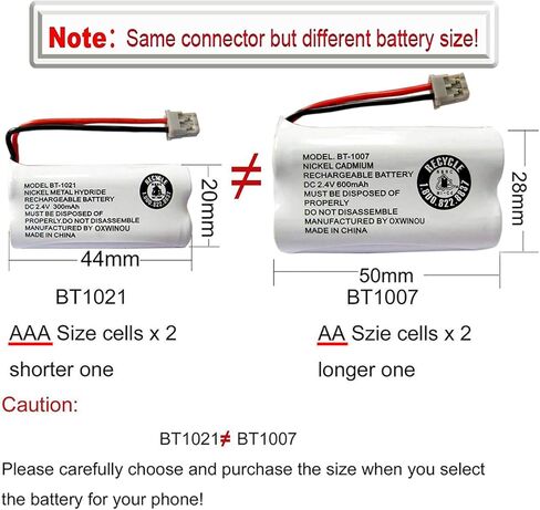 بطارية BBTY0651101 متوافقة مع Uniden BT1007 BT-1007 BT904 BT-904 BT1015 BBTY0460001 BBTY0510001 BBTY0624001 BBTY0700001 HHR-P506، HHR-P506A هاتف لاسلكي (حزمة من 4) in Kuwait