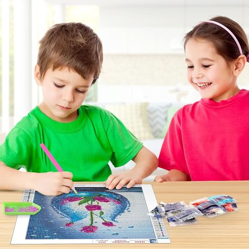 MOBDEA زهرة الماس مجموعات الطلاء للبالغين 5D المناظر الطبيعية الماس طقم الفن للمبتدئين، DIY الطلاء مع جولة الحفر الكامل الماس لوحات جوهرة الفن للمنزل جدار ديكور هدية 12X16 بوصة in Kuwait