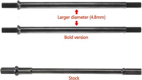 1/10 Capra Front Rear Shafts Thicker Steel Universal Joint Straight Shaft Portal Stub Axle Overdrive Gear for 1/10 RC Crawler Rigs Capra F9 UTB10 (1/10 Capra Stub Axle 4pcs) in Saudi Arabia