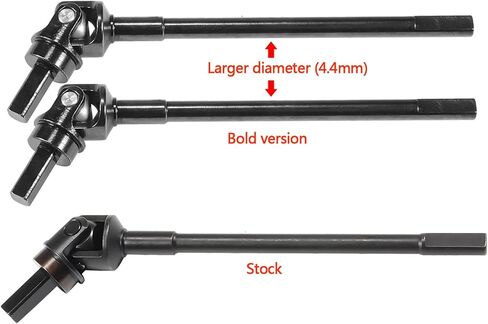 1/10 Capra Front Rear Shafts Thicker Steel Universal Joint Straight Shaft Portal Stub Axle Overdrive Gear for 1/10 RC Crawler Rigs Capra F9 UTB10 (1/10 Capra Stub Axle 4pcs) in Saudi Arabia