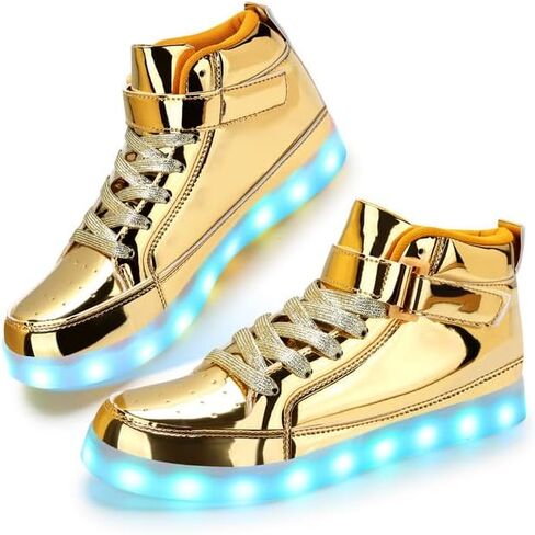 أحذية Padgene النسائية الرجالية المضيئة بإضاءة LED للجنسين أحذية رياضية مضيئة وامضة مع شحن USB ورباط للأزواج أحذية الرقص in Kuwait