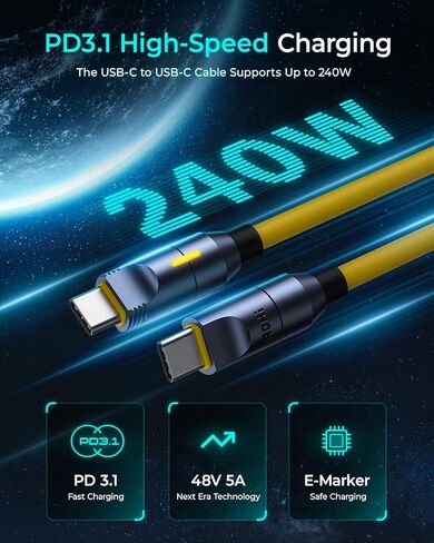 AOHI 240W 8 in 1 USB C Cable & Lightning Cable Set, The Future PD3.1 Type C Fast Charging Cable and MFi Certified Lightning Cable Set for iPhone MacBook iPad Galaxy in Saudi Arabia