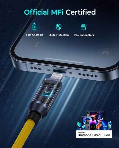 AOHI 240W 8 in 1 USB C Cable & Lightning Cable Set, The Future PD3.1 Type C Fast Charging Cable and MFi Certified Lightning Cable Set for iPhone MacBook iPad Galaxy in Saudi Arabia