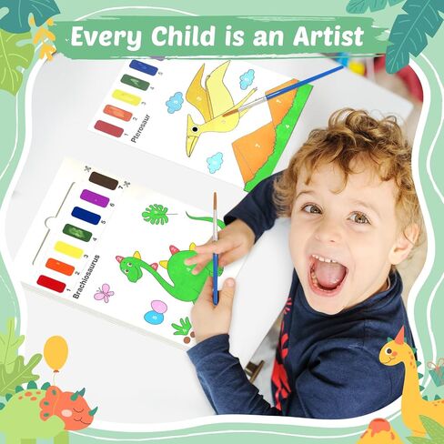 Paint with Water Books for Toddlers - Watercolor Painting Book and Drawing Art Paper for Kids Mess Free Craft Supplies Toy for Kids Age 3 4 5 6 Easter Birthday Gift,Planet in Saudi Arabia