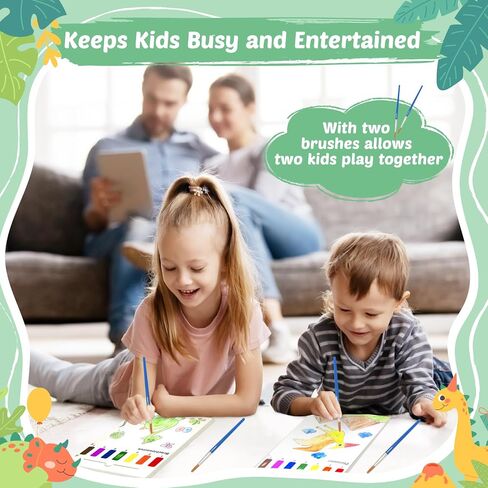 Paint with Water Books for Toddlers - Watercolor Painting Book and Drawing Art Paper for Kids Mess Free Craft Supplies Toy for Kids Age 3 4 5 6 Easter Birthday Gift,Planet in Saudi Arabia