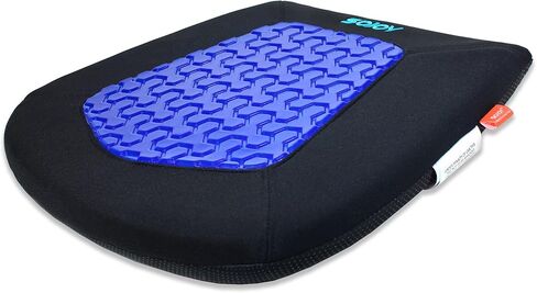 وسادة مقعد مكتب جل مكشوف من Sojoy - جل إسفنجي ميموري لتقويم العظام لتخفيف آلام أسفل الظهر، مثالية للسائقين وكراسي المكتب والاستخدام المنزلي (أسود) in Kuwait