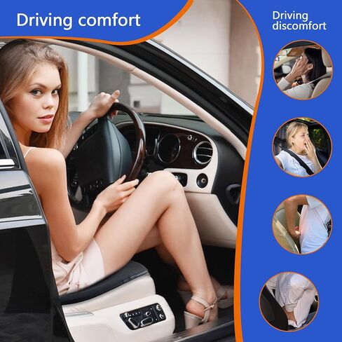 وسادة مقعد مكتب جل مكشوف من Sojoy - جل إسفنجي ميموري لتقويم العظام لتخفيف آلام أسفل الظهر، مثالية للسائقين وكراسي المكتب والاستخدام المنزلي (أسود) in Kuwait