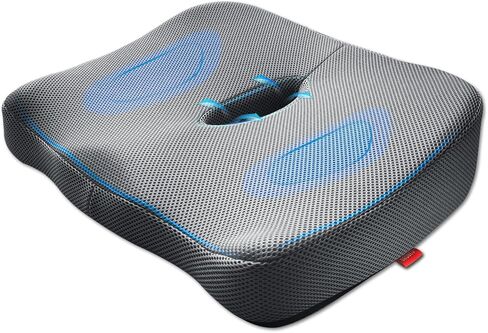 G1 Seat Cushion Memory Foam Ventilated Ergonomic Design Tailbone Coccyx Pad for Office Chairs,Car seat Cushions, Wheelchairs(18x16 inches) (Black) in Saudi Arabia