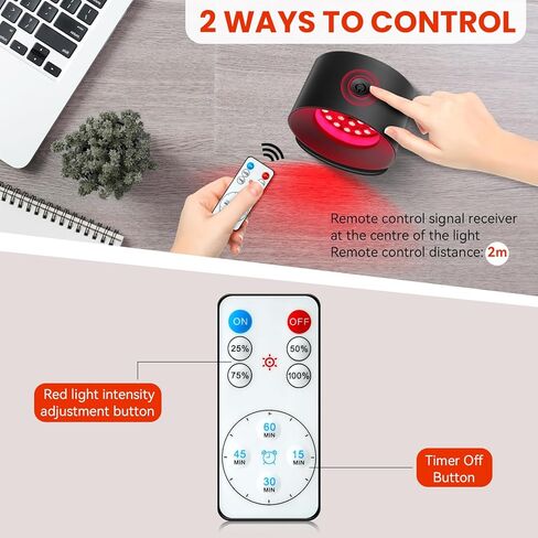 لمبة العلاج بالضوء الأحمر للجسم، مصباح الضوء الأحمر للوجه، قابل للدوران 360 درجة 660 نانومتر أحمر و850 نانومتر بالقرب من مجموعة الأشعة تحت الحمراء، علاج بالضوء الأحمر بالأشعة تحت الحمراء بالتحكم عن بعد في المنزل in Kuwait