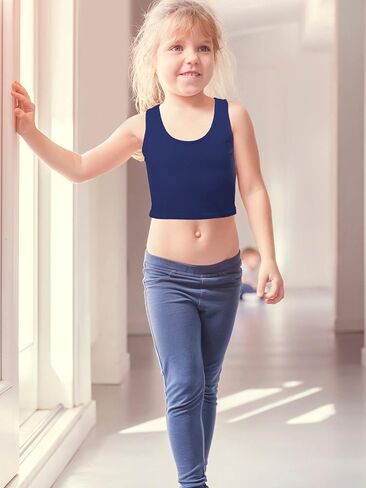 Bencailor 6 Pcs Girls Crop Top Cropped Tank Tops Camisole Sleeveless Dance Top in Saudi Arabia