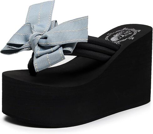 Womens Platform Wedge Flip Flops Chunky High Heel Sandals Summer Beach Thong Heeled Sandal Slippers for Women in Saudi Arabia