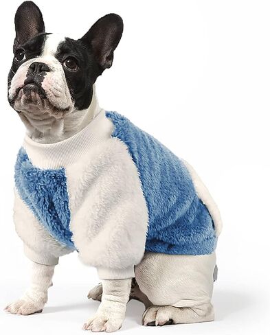 LESYPET Dog Sweaters for Small Dogs, Fleece Dog Sweater Small Dog Clothes Warm Puppy Coat Dog Pullover for Small Dogs Girl Boy, Grey Medium in Saudi Arabia