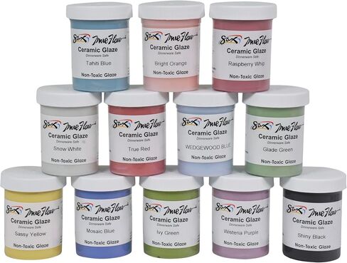 Sax True Flow Gloss Glazes 4 Ounces Each, Assorted Colors, Set of 12 in Saudi Arabia