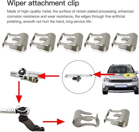 العالمي ممسحة زجاج أمامي موتور الربط قضبان الأسلحة رابط إصلاح كليب عدة مقاطع قوية مجموعة حزمة من 10 نسخة جديدة in Kuwait