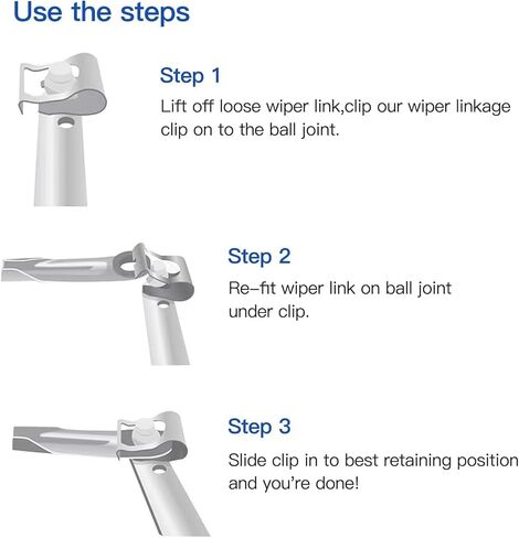 العالمي ممسحة زجاج أمامي موتور الربط قضبان الأسلحة رابط إصلاح كليب عدة مقاطع قوية مجموعة حزمة من 10 نسخة جديدة in Kuwait