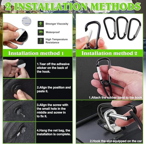 شبكة شحن لسرير الشاحنة، شبكة شبكية مرنة عالمية، حقيبة صندوق ملحقات داخلية لتخزين 4 جيوب شبكة بضائع مع خطافات معدنية (47.2 * 11.8 بوصة) in Kuwait