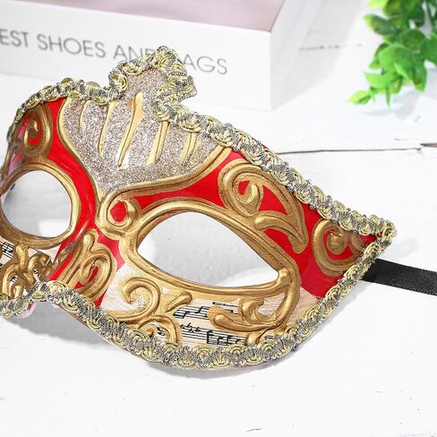 OIDEA Vintage Venetian Masquerade Mask for Men: Retro Carnival Mardi Gras Mask Halloween Musical Costume Party Venetian Mask in Kuwait