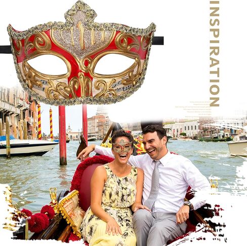 OIDEA Vintage Venetian Masquerade Mask for Men: Retro Carnival Mardi Gras Mask Halloween Musical Costume Party Venetian Mask in Kuwait