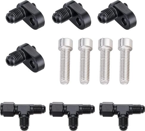 AN4 Steam Vent Hose Coolant Crossover Kit for LS LSX LS1 LS2 LS6 LM7 Engines Stainless Steel Braided Nylon Kit for Front and Rear Venting Complete Coolant Cross (Black) in Saudi Arabia