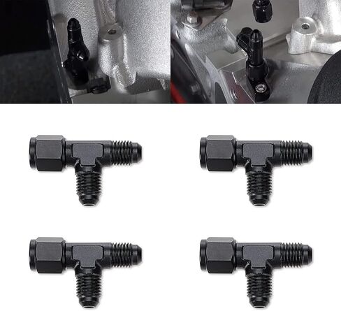 AN4 Steam Vent Hose Coolant Crossover Kit for LS LSX LS1 LS2 LS6 LM7 Engines Stainless Steel Braided Nylon Kit for Front and Rear Venting Complete Coolant Cross (Black) in Saudi Arabia