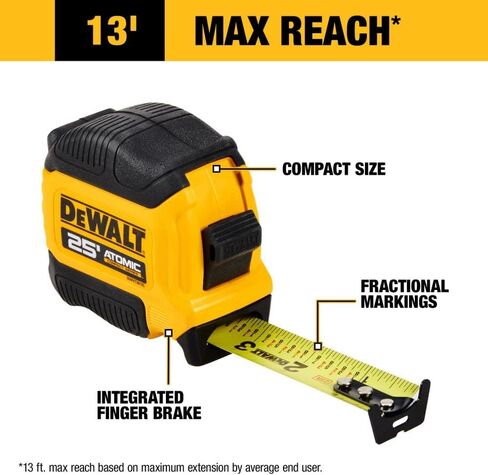 Dewalt Atomic Compact Series 25' Tape Measure in Saudi Arabia