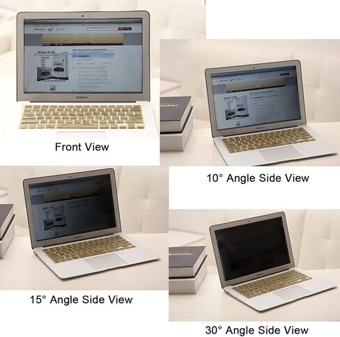 فلتر خصوصية لشاشة الكمبيوتر المحمول 15.6 بوصة 16:9، طبقة حماية شاشة عريضة بزاوية مرئية 60 درجة قابلة للإزالة وإعادة الاستخدام لأجهزة Lenovo وDell وSamsung وHP وAcer Notebook (أسود، 344 × 194) in Kuwait