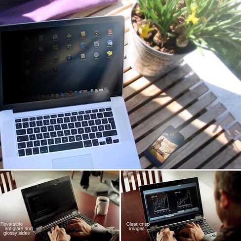 فلتر خصوصية لشاشة الكمبيوتر المحمول 15.6 بوصة 16:9، طبقة حماية شاشة عريضة بزاوية مرئية 60 درجة قابلة للإزالة وإعادة الاستخدام لأجهزة Lenovo وDell وSamsung وHP وAcer Notebook (أسود، 344 × 194) in Kuwait