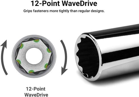 Capri Tools 1/4 in. Drive 12-Point Shallow and Deep Socket Set, SAE, 3/16 to 9/16 in, SAE, 20-Piece in Saudi Arabia
