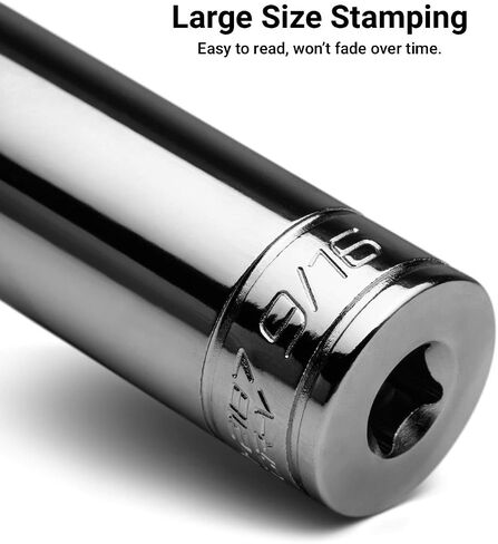 Capri Tools 1/4 in. Drive 12-Point Shallow and Deep Socket Set, SAE, 3/16 to 9/16 in, SAE, 20-Piece in Saudi Arabia