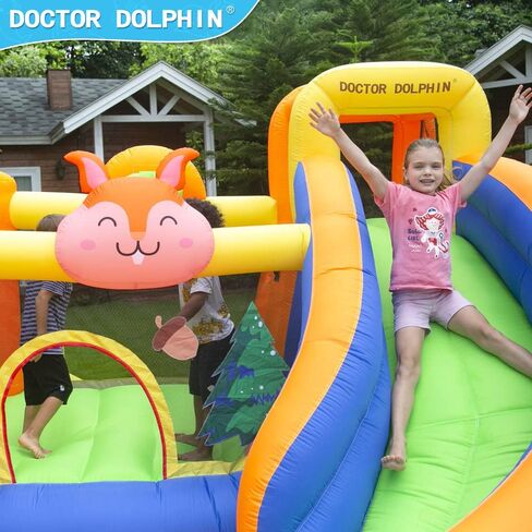 Inflatable Bounce House with Slide,Jumping Castle Slide with Blower,Kids Bouncer with Ball Pit Outdoor and Indoor Inflatable Jumping House in Kuwait