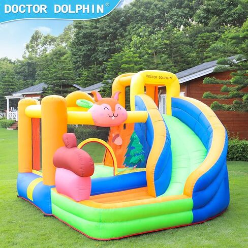 Inflatable Bounce House with Slide,Jumping Castle Slide with Blower,Kids Bouncer with Ball Pit Outdoor and Indoor Inflatable Jumping House in Kuwait