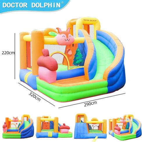 Inflatable Bounce House with Slide,Jumping Castle Slide with Blower,Kids Bouncer with Ball Pit Outdoor and Indoor Inflatable Jumping House in Kuwait