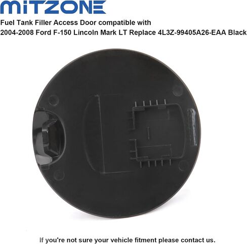 MITZONE Fuel Tank Filler Access Door compatible with 2004-2008 Ford F-150 Lincoln Mark LT Replace 4L3Z-99405A26-EAA Black in Saudi Arabia